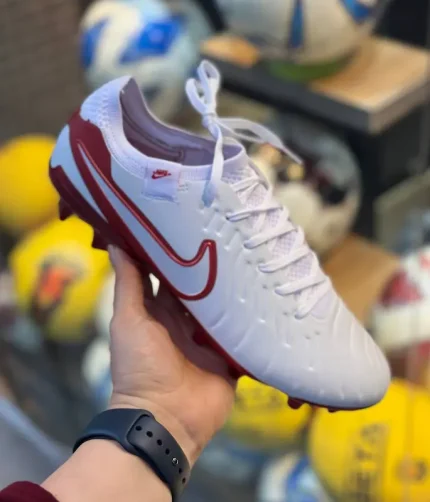 کفش فوتبال تمپو سفید قرمز Nike Tiempo 40-45